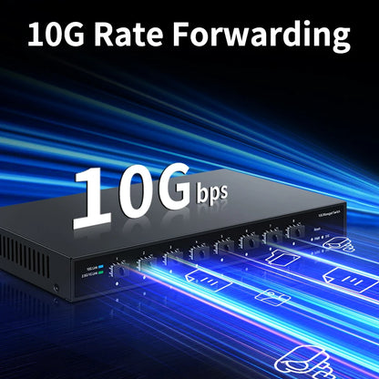 High Speed 10Gb Smart Web Managed SFP+ Switch 8 Port