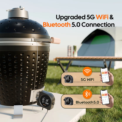 Wireless Grill Temperature Controller 5-Probe Smoker Fan System