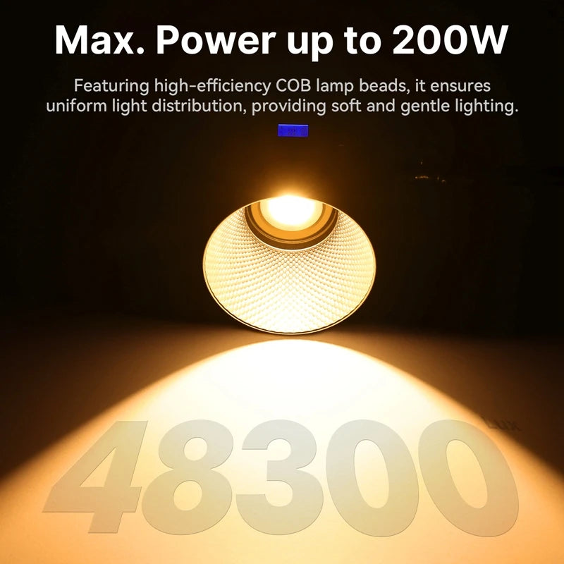 Rechargeable 200W Bi Color Video Light for Streaming