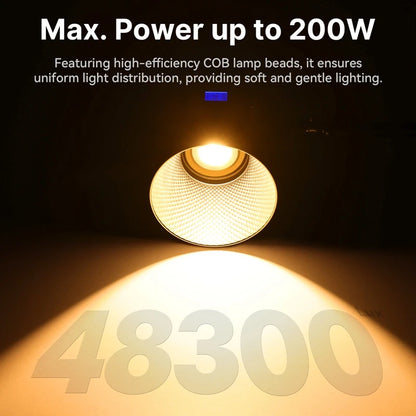 Rechargeable 200W Bi Color Video Light for Streaming