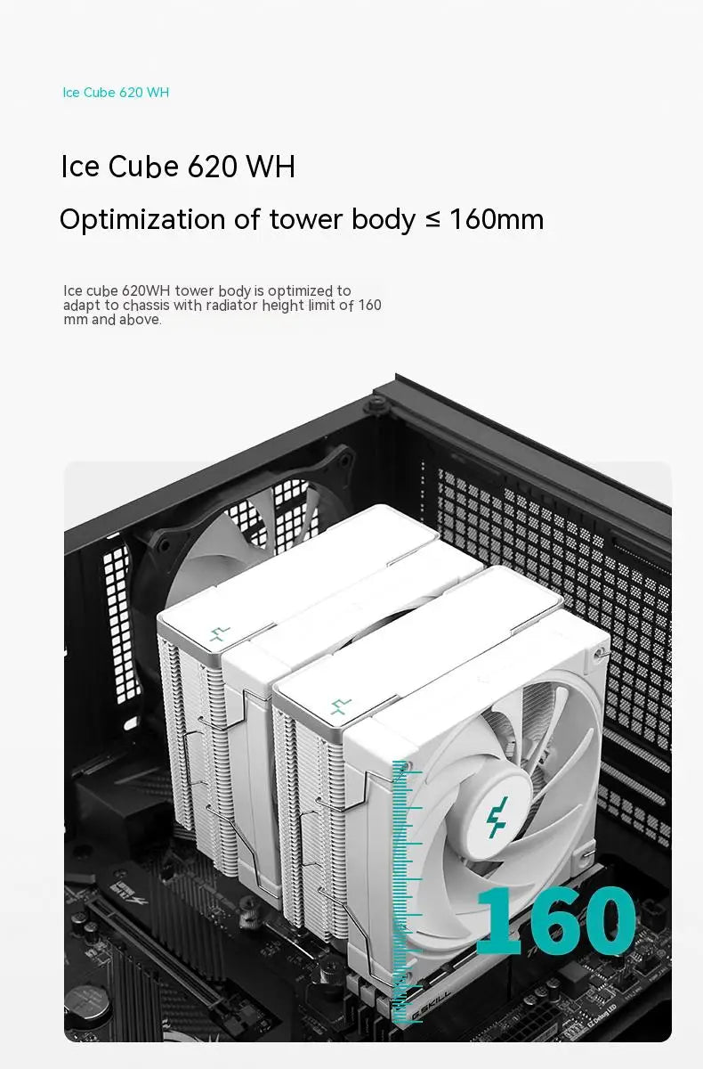 Zero Dark Dual Tower CPU Cooler with 6 Heat Pipes