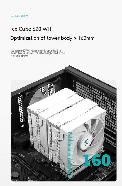 Zero Dark Dual Tower CPU Cooler with 6 Heat Pipes