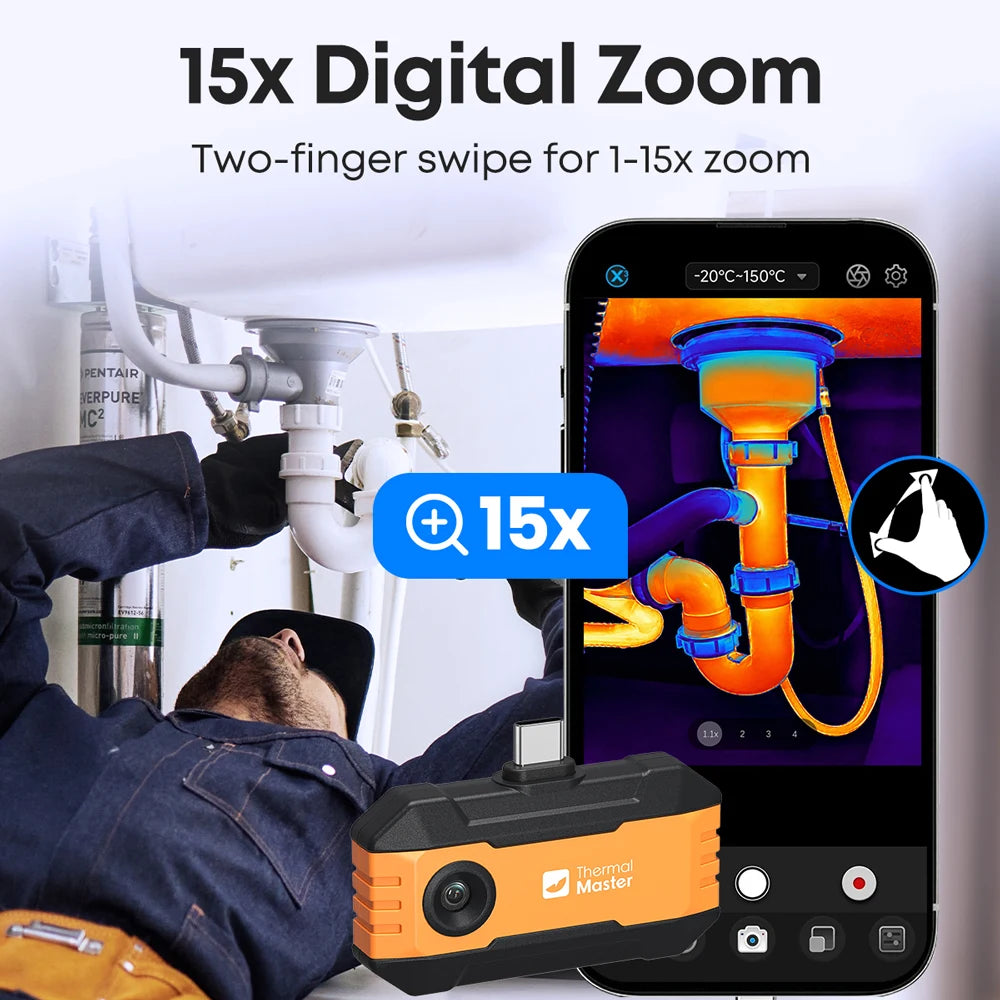 320×240 Thermal Imager with 15X Zoom for Inspection