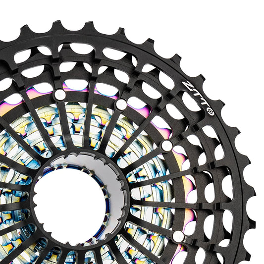 11S Road Bike Freewheel 34T Lightweight CNC Cassette Black Rainbow