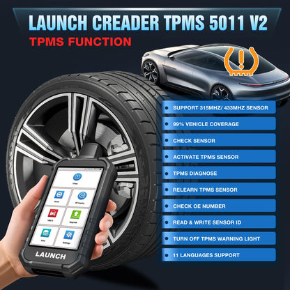 TPMS Sensor Programming Tool 315/433MHz Tire Pressure Scanner