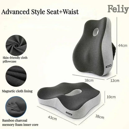 Orthopedic Back and Coccyx Pillow with Massage Support