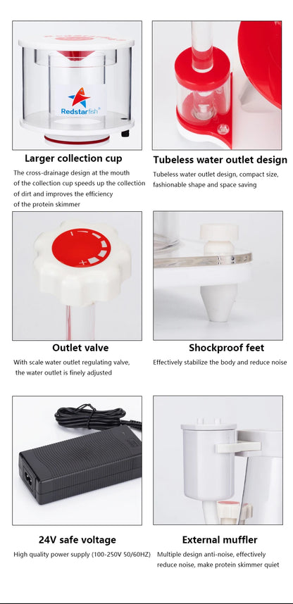 High-Performance Aquarium Skimmer with Needle Wheel Pump