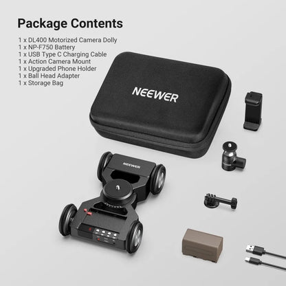Portable Motorized Camera Slider Dolly for DSLR Smartphone