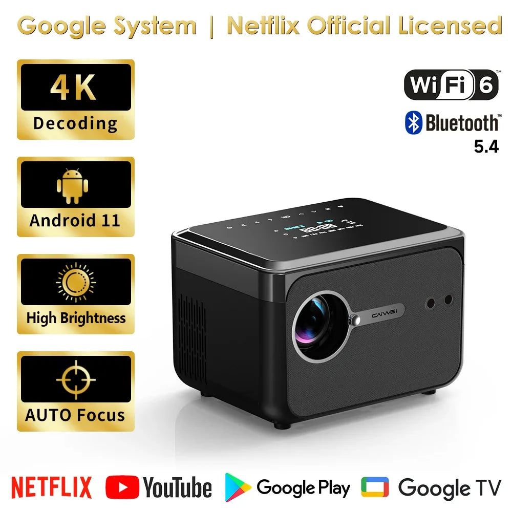 4K Home Theater Projector Netflix Android 11 Dolby WiFi