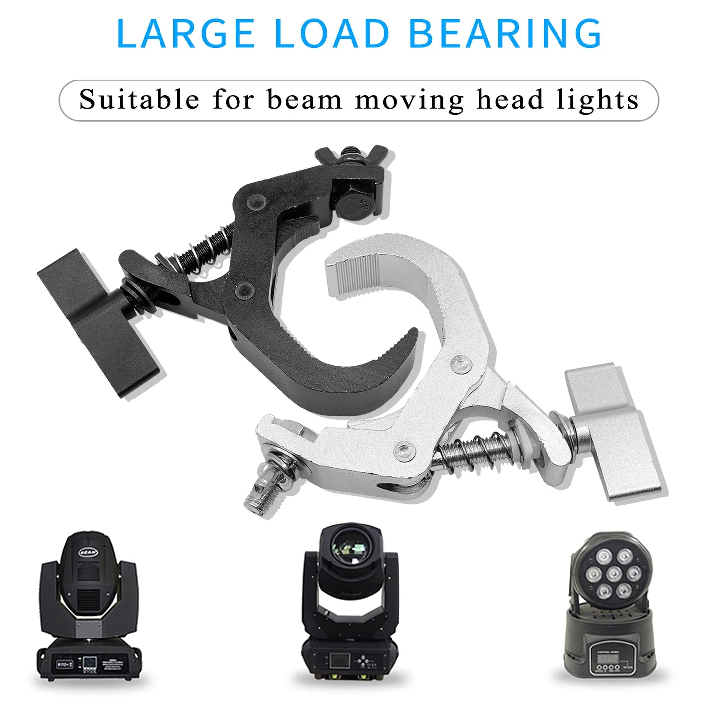 20PCS Aluminium Stage Light Truss Clamp Hooks Silver