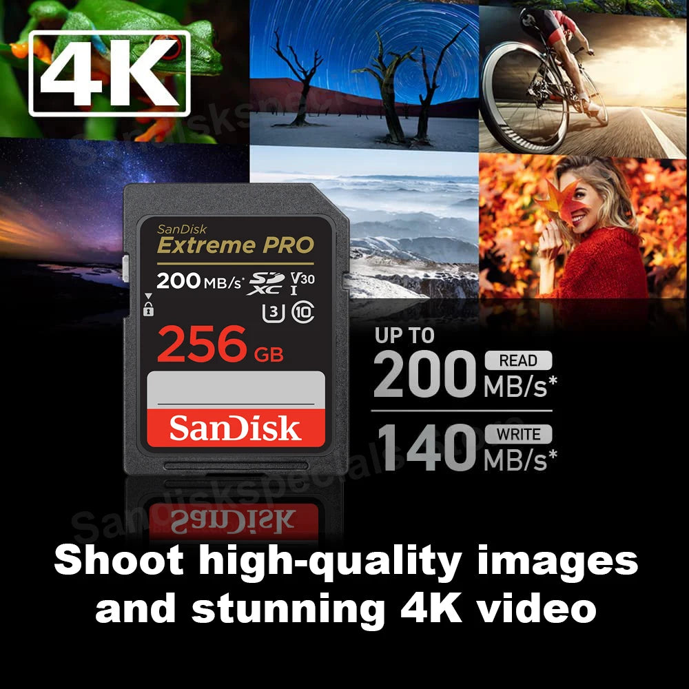 256GB 1TB High Speed SD Card 4K UHS-I V30