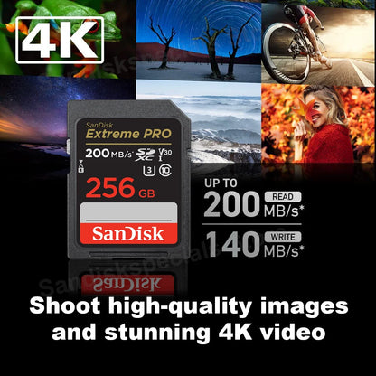 256GB 1TB High Speed SD Card 4K UHS-I V30