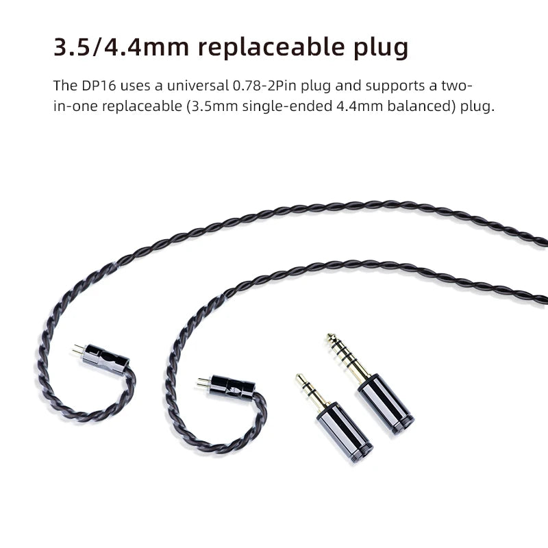 Wired HiFi Monitor Earphones with Triple Mode Cable