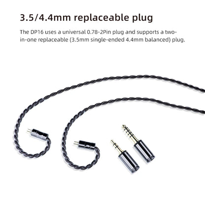 Wired HiFi Monitor Earphones with Triple Mode Cable