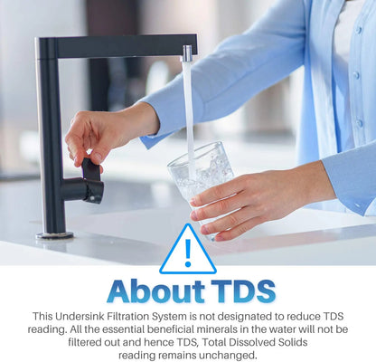 Compact Under Sink Water Filtration System for Kitchen Tap
