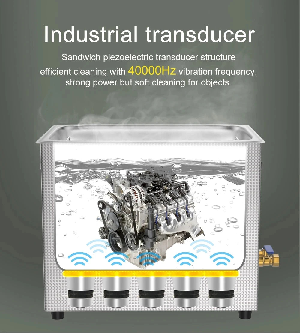 3.2L Ultrasonic Cleaner with 120W Power for Fast Deep Cleaning