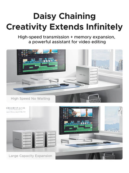 5-Bay USB-C HDD Docking Station 10Gbps RAID 150W