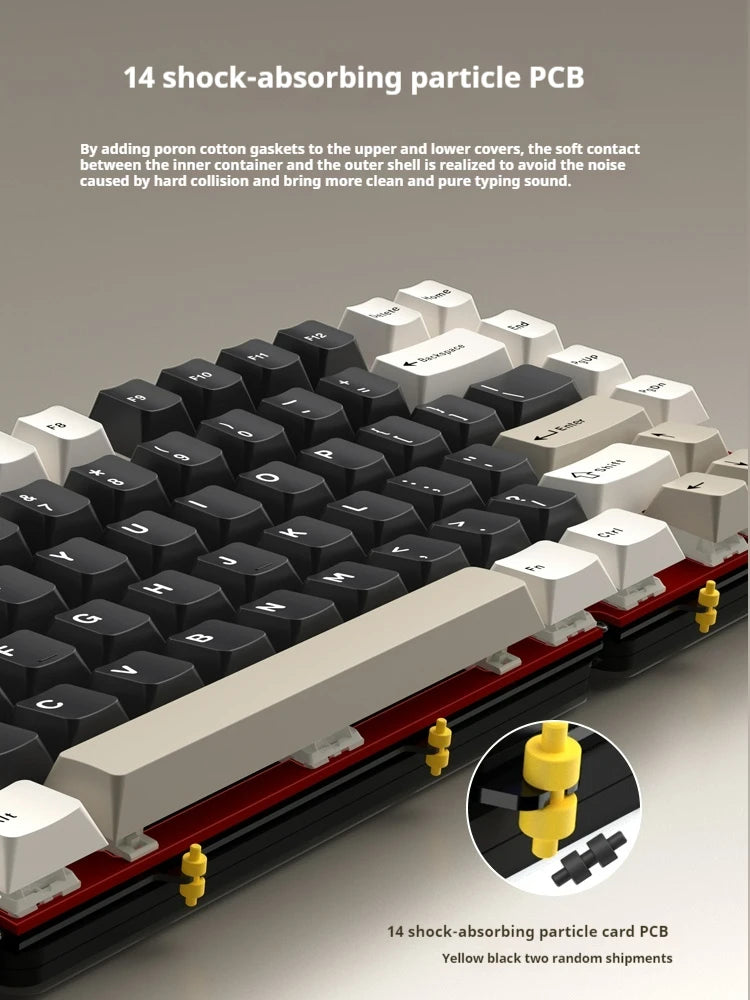 Wireless Mechanical Gaming Keyboard Black-Pro with RGB Backlight