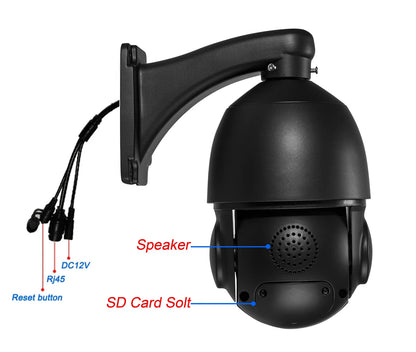 6MP PTZ Camera 54X Optical Zoom Auto Tracking 128G