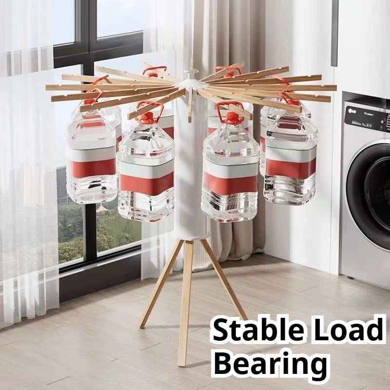 Compact Grey Clothes Drying Rack Foldable Tripod