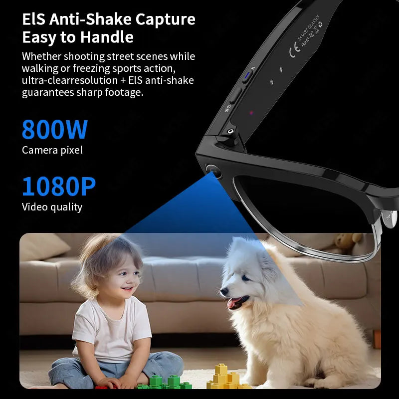 Photochromic AI Glasses 8MP Video Translation Bluetooth