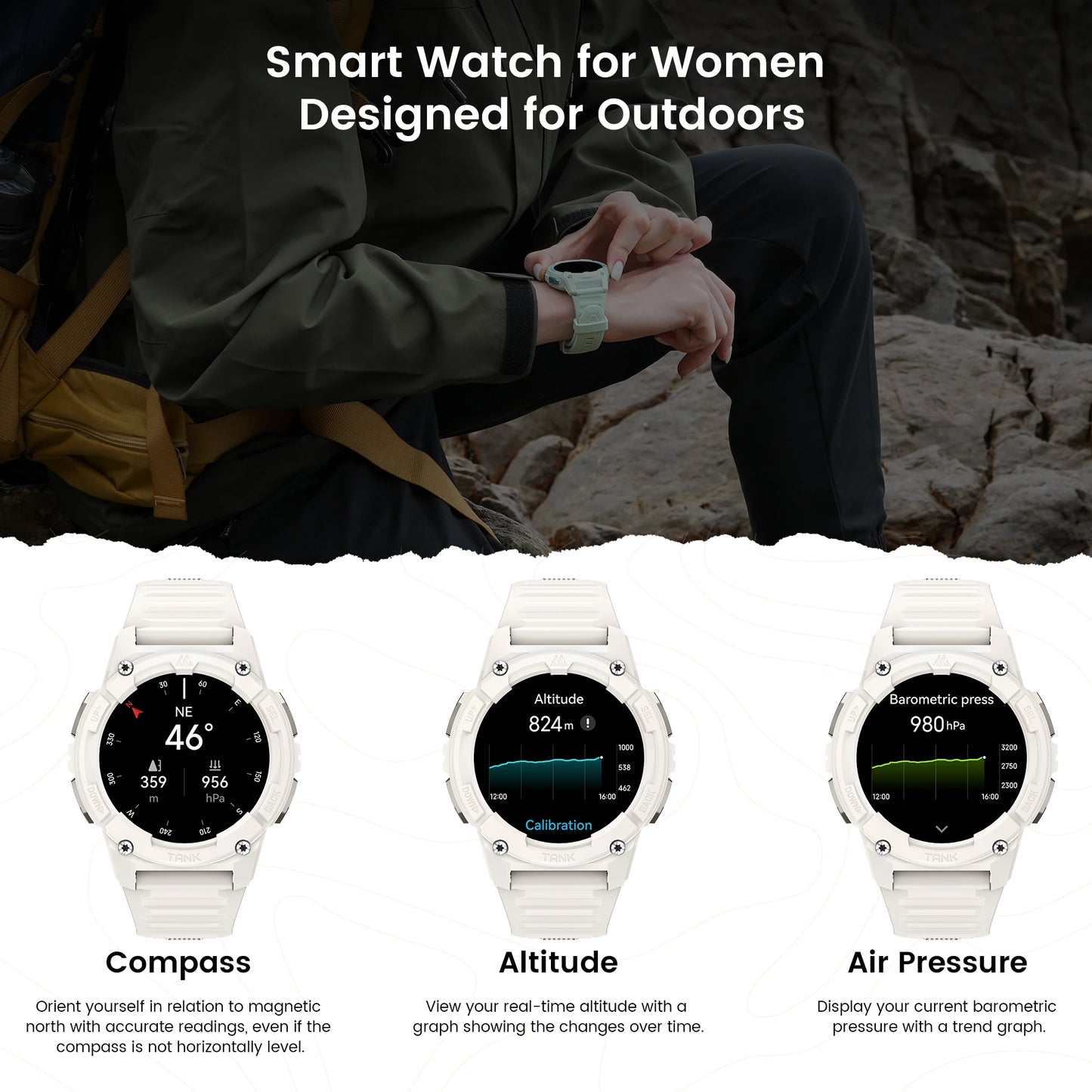 Heart Rate & Bluetooth Black GPS Smartwatch