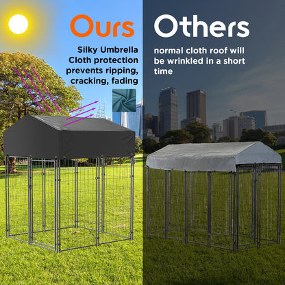 Oversized Outdoor Dog Kennel with Waterproof Cover