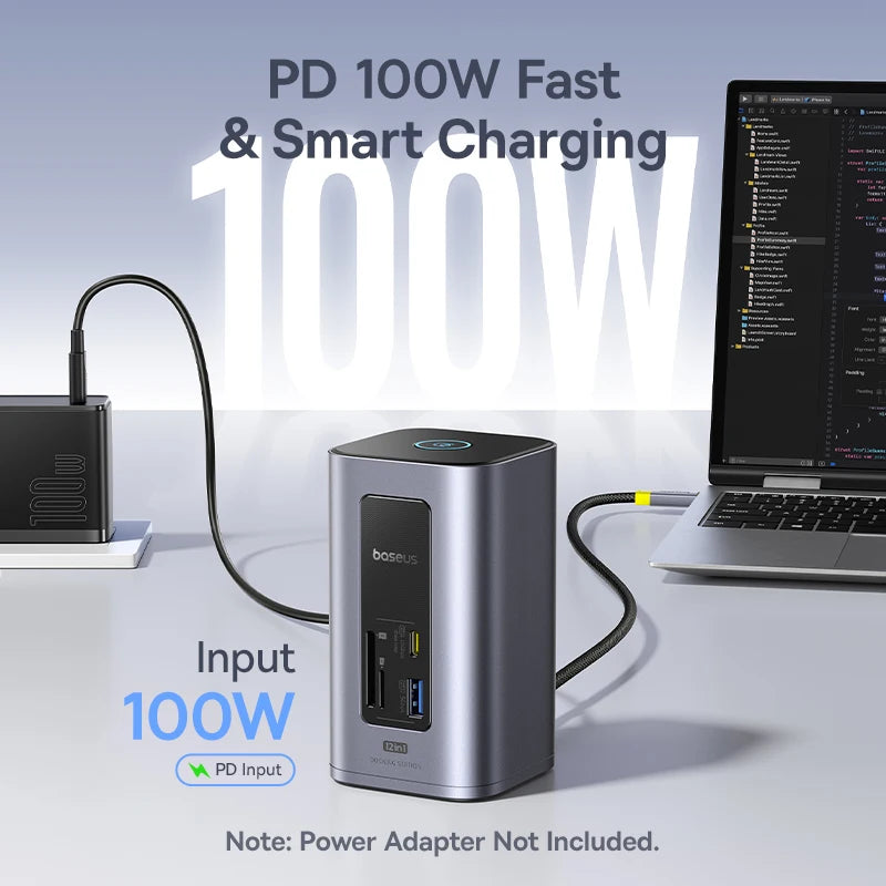 11-in-1 USB C Docking Station with HDMI and DisplayPort