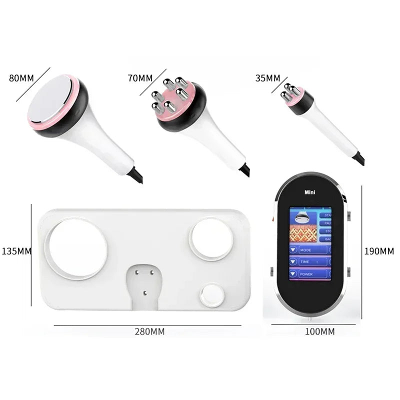 White 40K Cavitation Beauty Machine for Face and Body Shaping