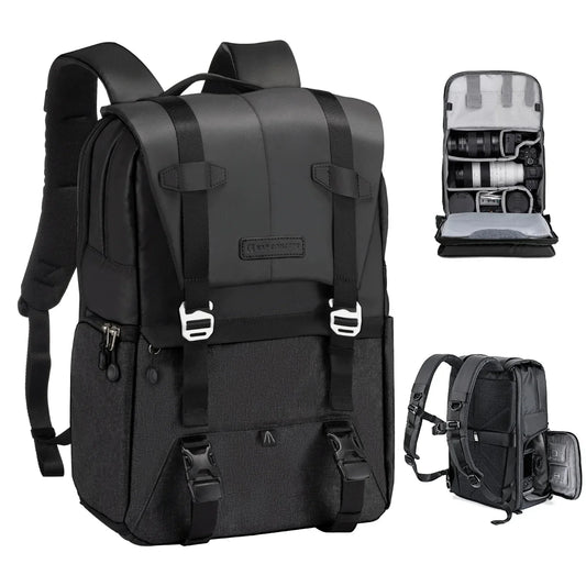 Portable Camera Bag with Adjustable Compartments for Travel Gear