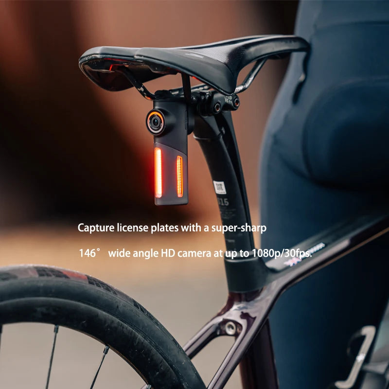Rear Bike Light with Camera and Long Lasting 3400mAh Battery