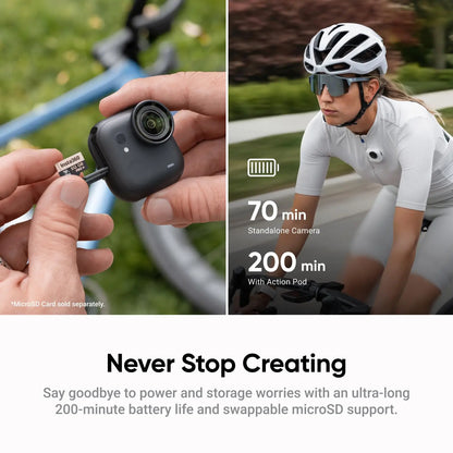 4K Pocket Action Camera for Vlogging and Streaming