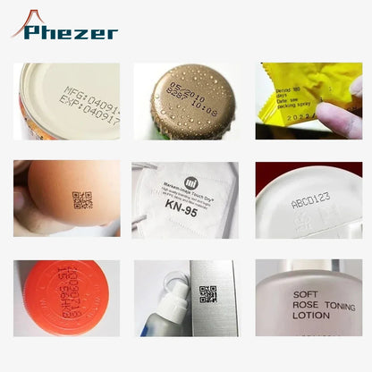 Portable 12.7mm Handheld Inkjet Printer with 2 Original Inks