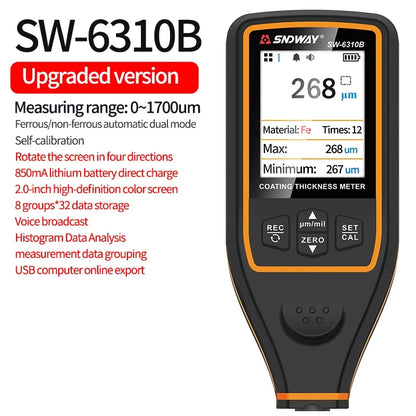 1700um Digital Coating Thickness Gauge Paint Tester
