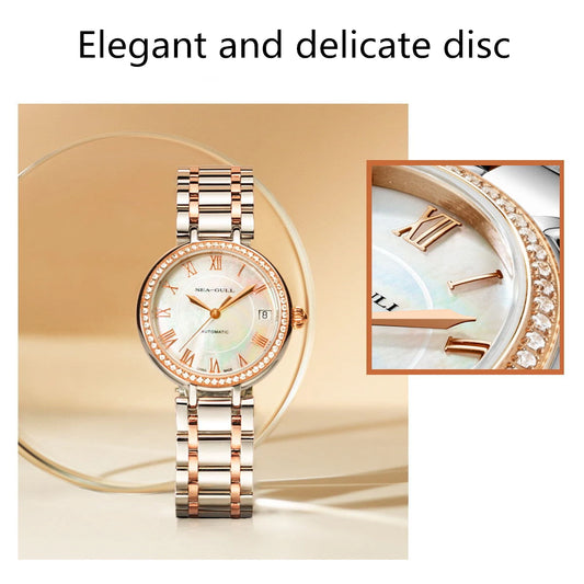 Elegant Ultra-Thin Ladies Mechanical Watch for Casual Wear