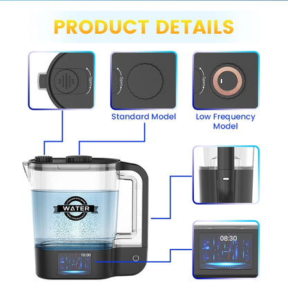 Portable 64oz Hydrogen Water Ionizer Pitcher Generator Machine