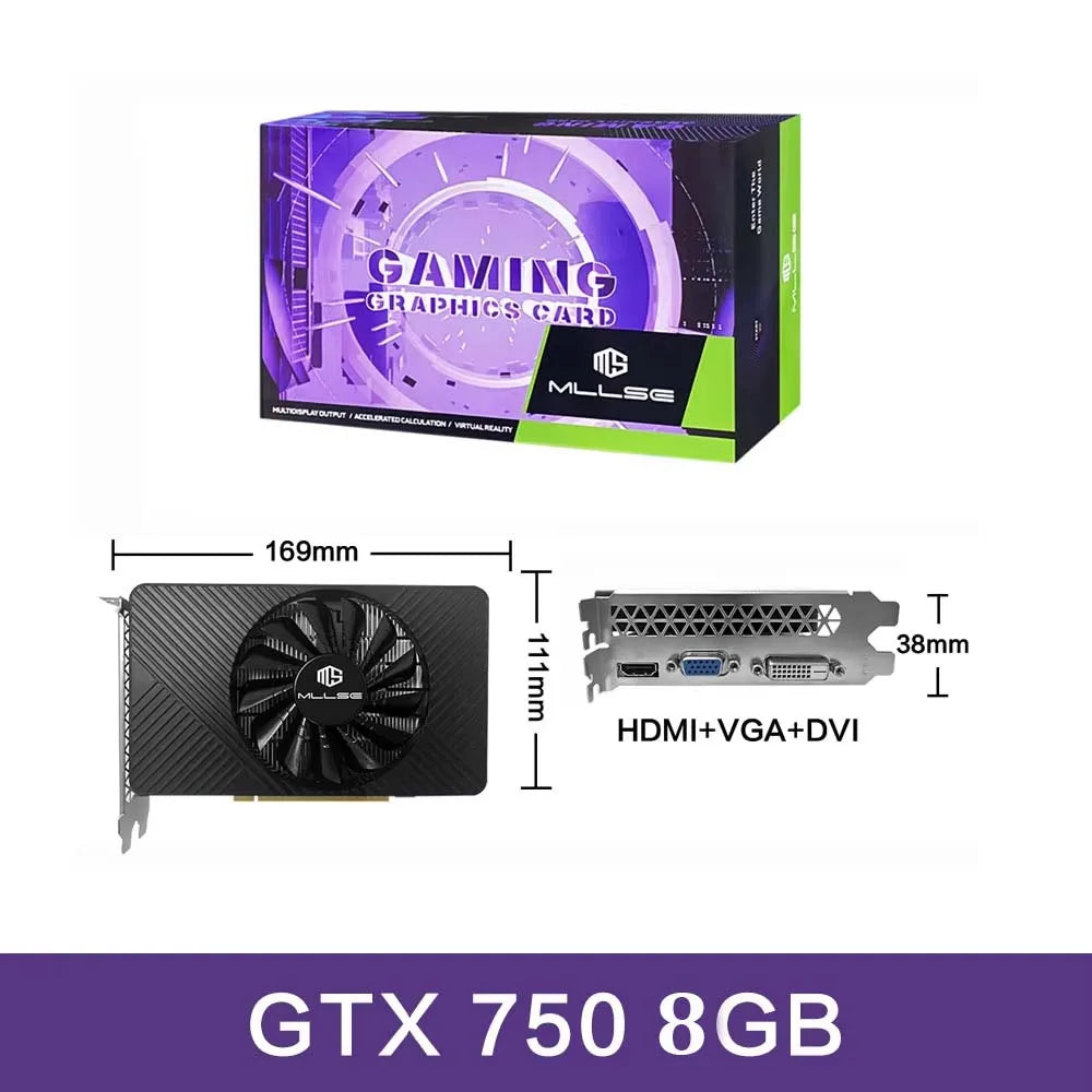 GTX 750Ti 8GB GDDR5 Gaming Graphics Card