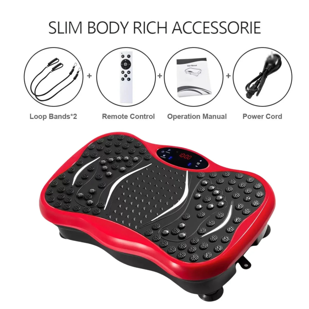 Whole Body Red Vibration Platform with Bluetooth and Remote