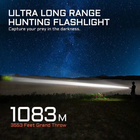 High-Power White LED Hunting Flashlight Portable