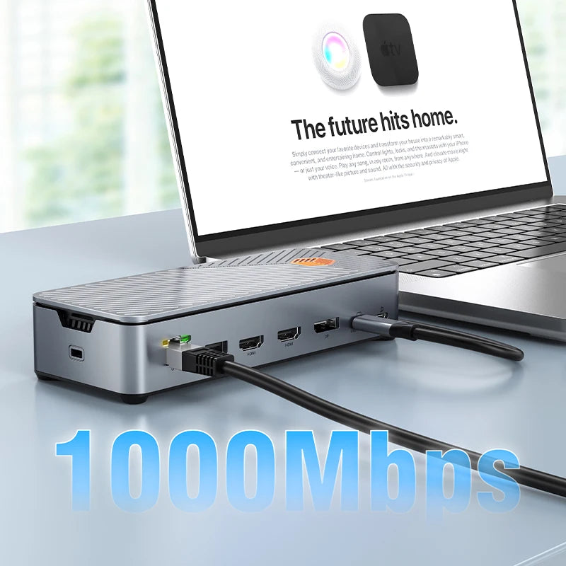 15in1 USB-C Hub 8K Display Ethernet PD Charging