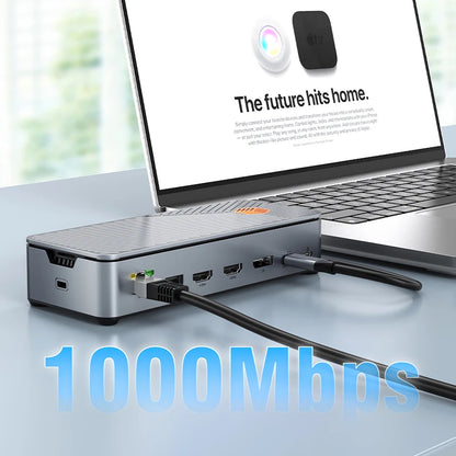 15in1 USB-C Hub 8K Display Ethernet PD Charging