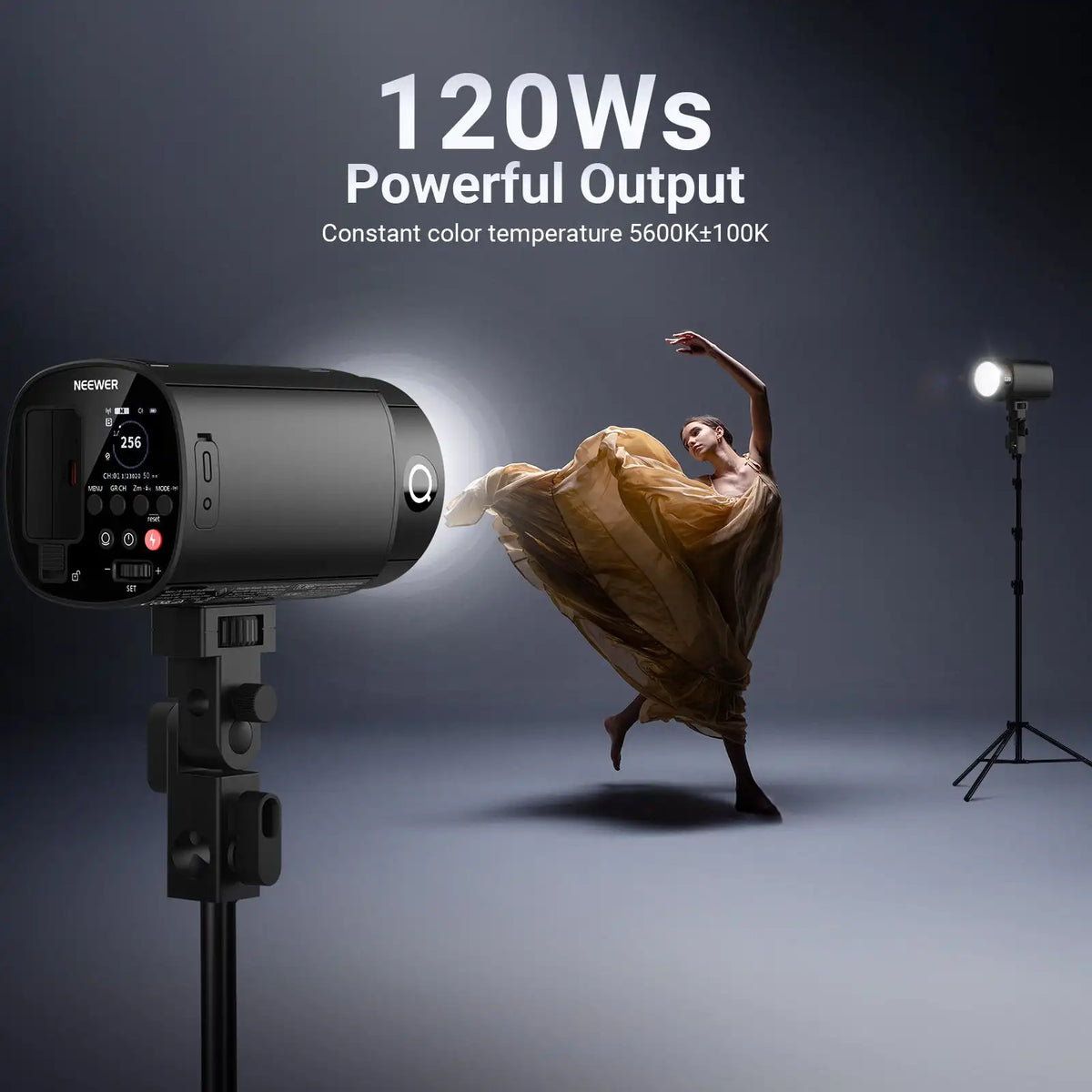 120Ws TTL Studio Flash 1/8000s HSS 2.4G Wireless