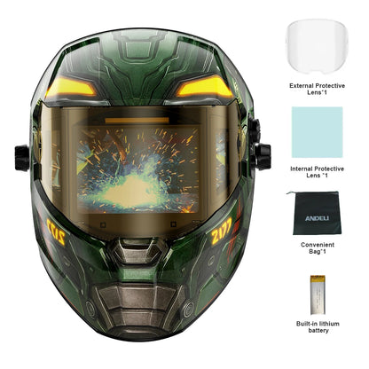 True Color Auto-Darkening Welding Helmet Side View