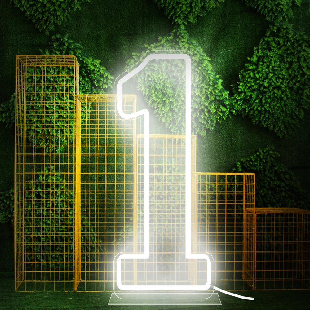 76cm 100cm LED Neon Number Light for Birthday or Wedding