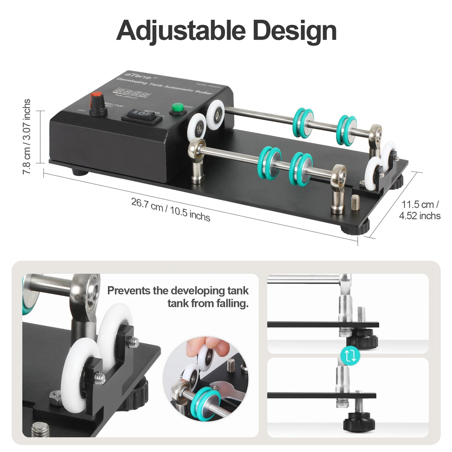 Automatic Darkroom Film Developing Base with Rod Kit
