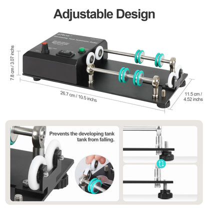 Automatic Darkroom Film Developing Base with Rod Kit