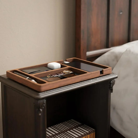 Wooden Desktop Organizer with 30 Compartments