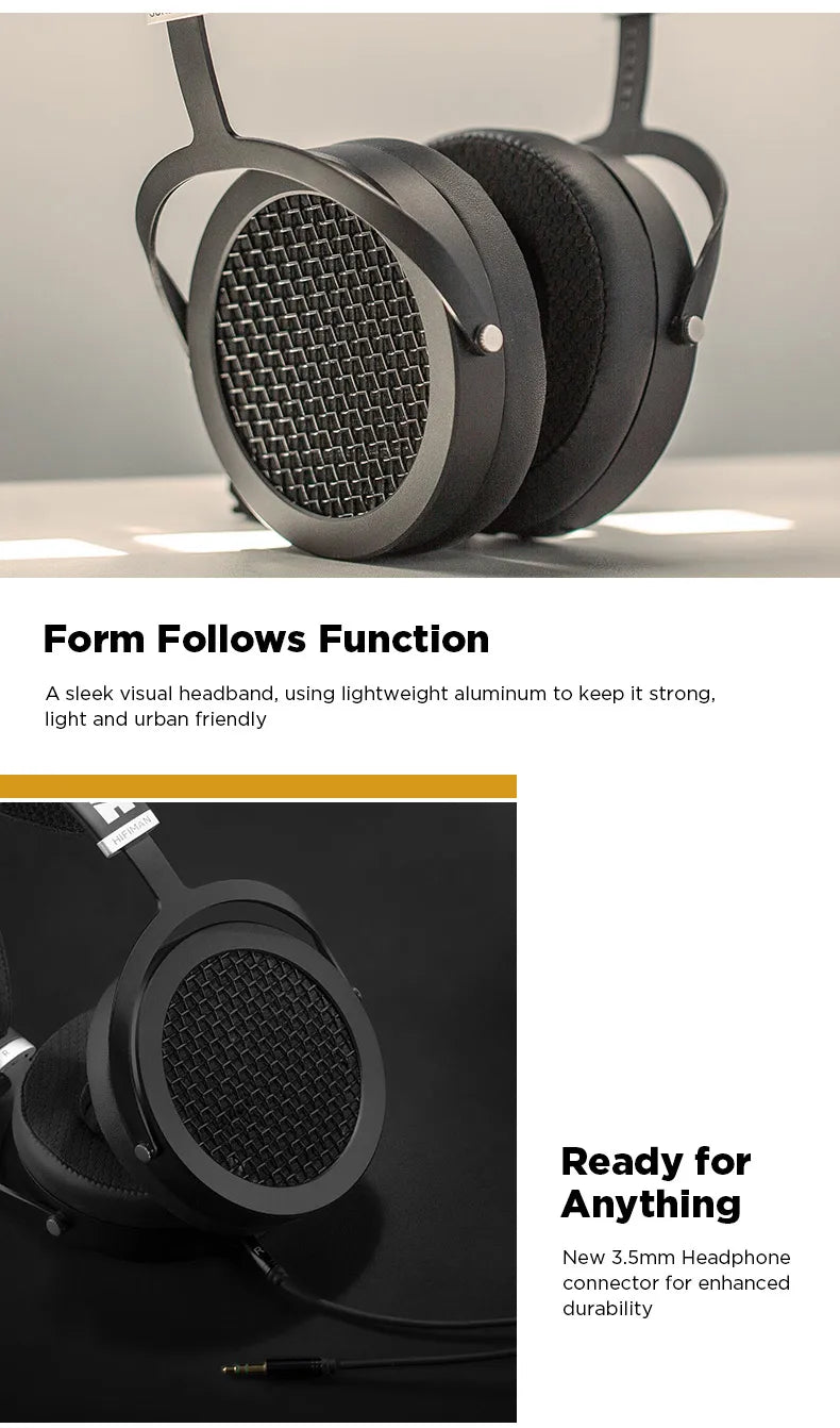 Planar Magnetic Over-Ear Headphones High Fidelity Metal Design