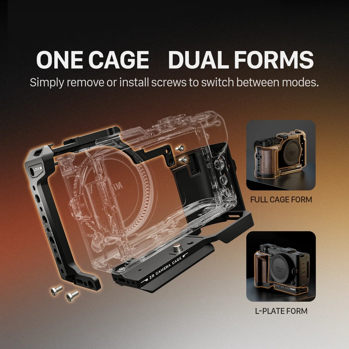 Camera Cage Kit with Top Handle for Nikon ZR