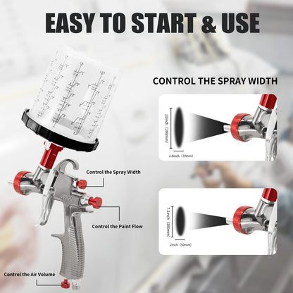 LVLP Spray Gun 1.3mm Fine Finish Automotive Paint